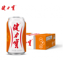 健力宝橙蜜味 电解质运动碳酸蜂蜜饮料汽水 330ml*24罐 整1箱装